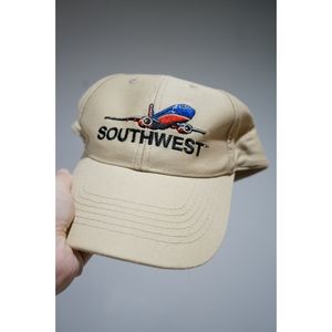 Southwest Airlines Tan Khaki Baseball Hat Cap